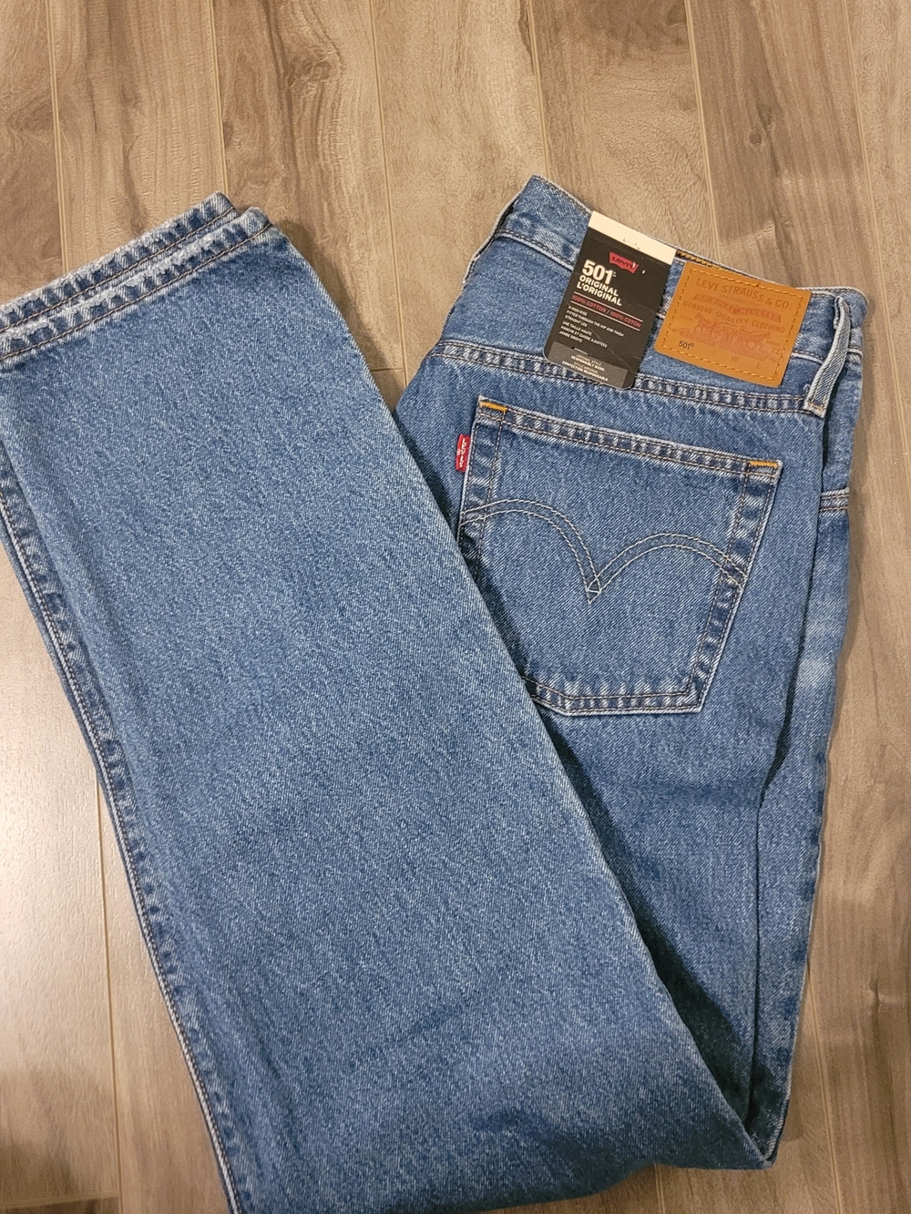 Levi's 501 Straight Leg Men's Jeans - Medium Blue Denim